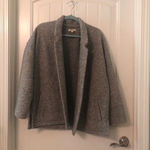 Madewell wool gray sweater coat